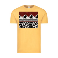 Vintage Mustard cowgirl with cowhide Vintage Tee - TumblerDesignByShophia