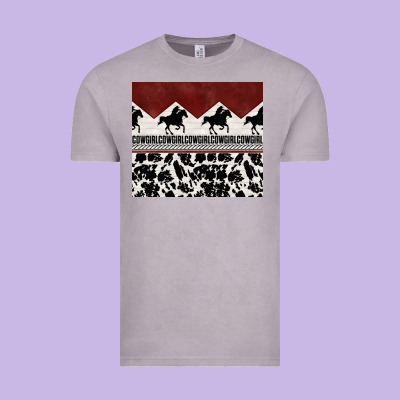 Cowgirl With Cowhide Vintage Tee Designed By Tumblerdesignbyshophia