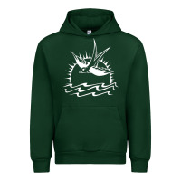 Forest Green Captain Jack Sparrow Tattoo WHITE Urban Hoodie - minhPixels