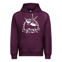 Mauve Wine Captain Jack Sparrow Tattoo WHITE Urban Hoodie - minhPixels