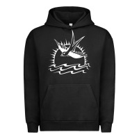 Pigment Black Captain Jack Sparrow Tattoo WHITE Urban Hoodie - minhPixels