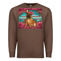 Chestnut french bulldog floral Premium Sweatshirt - Artiststas