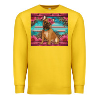 Lemon french bulldog floral Premium Sweatshirt - Artiststas