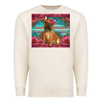Sandshell french bulldog floral Premium Sweatshirt - Artiststas