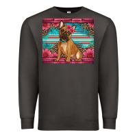 Smoke french bulldog floral Premium Sweatshirt - Artiststas