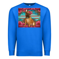 True Royal french bulldog floral Premium Sweatshirt - Artiststas