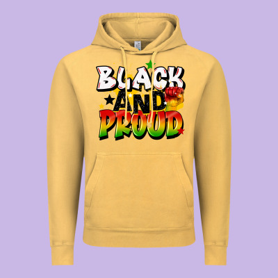 Black And Proud Vintage Hoodie Designed By Cowgirlartshop