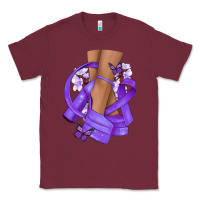 Burgundy Cancer diva purple ribbon Classic Tee - NancyCooperArtShop
