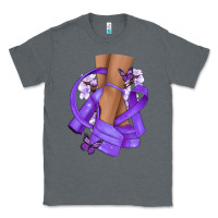 Charcoal Heather Cancer diva purple ribbon Classic Tee - NancyCooperArtShop