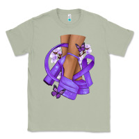 Matcha Cancer diva purple ribbon Classic Tee - NancyCooperArtShop