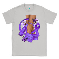 Moon Dust Cancer diva purple ribbon Classic Tee - NancyCooperArtShop