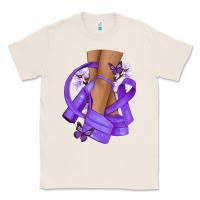 Natural Cancer diva purple ribbon Classic Tee - NancyCooperArtShop