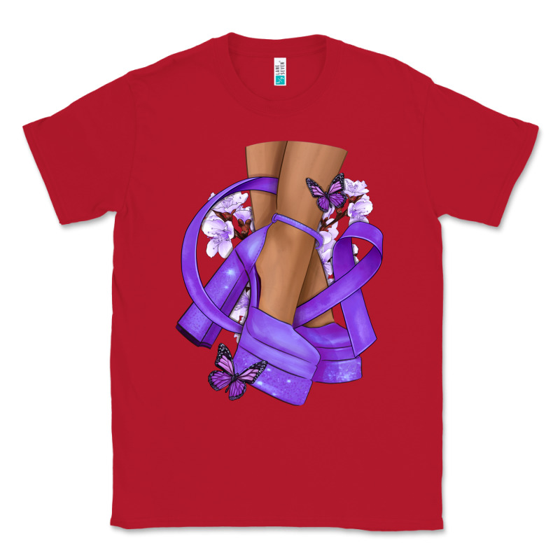 Cancer Diva Purple Ribbon Classic Tee by NancyCooperArtShop | Teevron