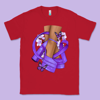 Cancer Diva Purple Ribbon Classic Tee Designed By Nancycooperartshop