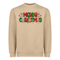 Mushroom festive merry christmas greeting Heavyweight Sweatshirt - CowhideDigitalArt