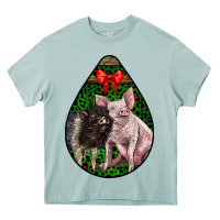 Arona christmas pig Heavy Core Tee - LillyAllenDesigns
