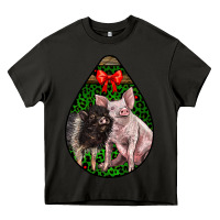 Asphalt christmas pig Heavy Core Tee - LillyAllenDesigns