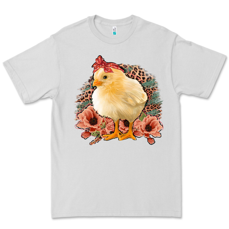Chick With Flowers Leopard Background Premium Tee by Bettercallsaul | Teevron