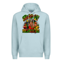 Blue Mist Steppin' into Juneteenth black girl sneakers Premium Hoodie - RanaPortraitStore