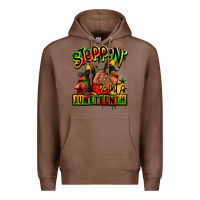 Chestnut Steppin' into Juneteenth black girl sneakers Premium Hoodie - RanaPortraitStore