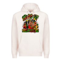Pale Pink Steppin' into Juneteenth black girl sneakers Premium Hoodie - RanaPortraitStore