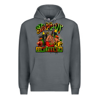 Rock Steppin' into Juneteenth black girl sneakers Premium Hoodie - RanaPortraitStore