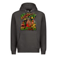 Smoke Steppin' into Juneteenth black girl sneakers Premium Hoodie - RanaPortraitStore