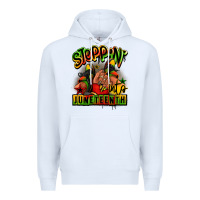White Steppin' into Juneteenth black girl sneakers Premium Hoodie - RanaPortraitStore