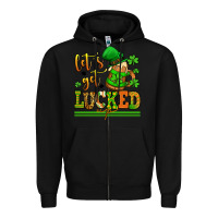 Black lets get lucked up st patricks Zipper Hoodie - LillyAllenDesigns