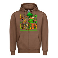 Chestnut lets get lucked up st patricks Zipper Hoodie - LillyAllenDesigns