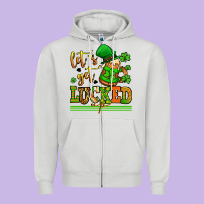 Lets Get Lucked Up St Patricks Zipper Hoodie Designed By Lillyallendesigns