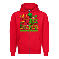 Red lets get lucked up st patricks Zipper Hoodie - LillyAllenDesigns