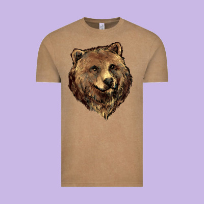 Grizzly Bear Head Vintage Tee Designed By Howdyjamesfarm