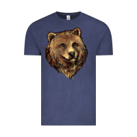 Vintage Denim Grizzly Bear Head Vintage Tee - HowdyJamesFarm