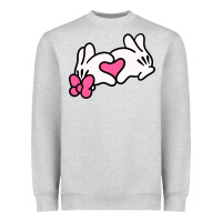 Heather Grey Minnie Mouse Heavyweight Sweatshirt - CowhideDigitalArt