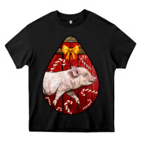 Black christmas pig Heavy Core Tee - LillyAllenDesigns