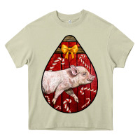 Mossy christmas pig Heavy Core Tee - LillyAllenDesigns