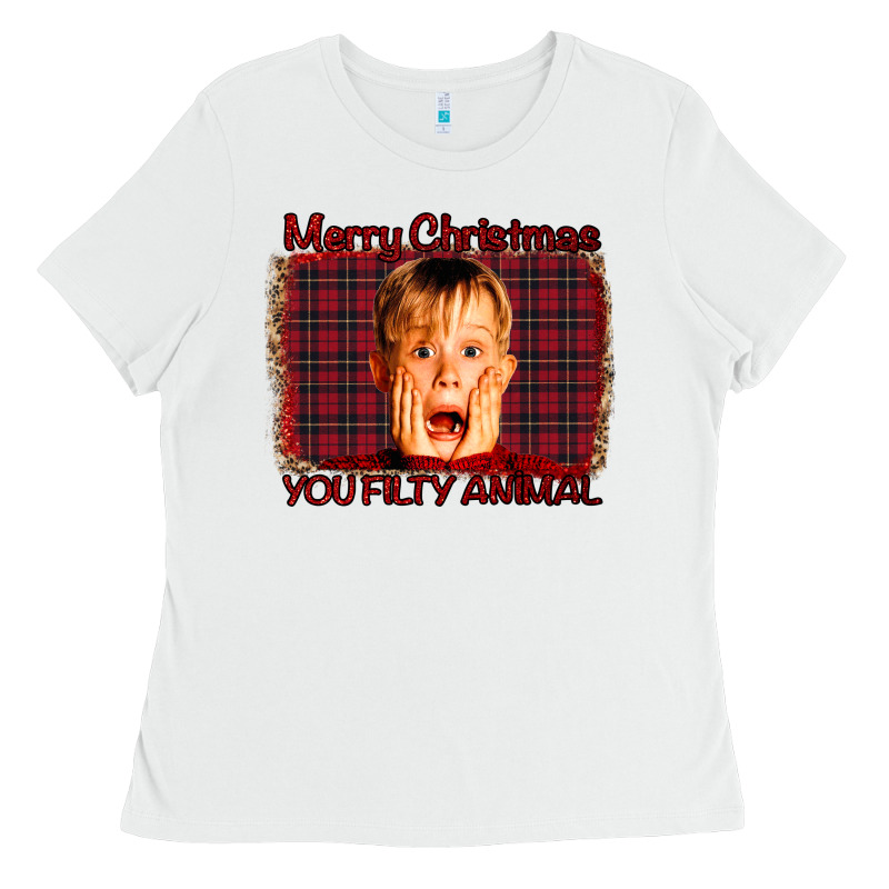 Merry Christmas You Filthy Animal Ladies Tee by Bettercallsaul | Teevron