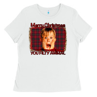 White Merry Christmas You Filthy Animal Ladies Tee - Bettercallsaul