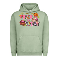 Pigment Oil Green trıck or treat Urban Hoodie - AdoDesignShop