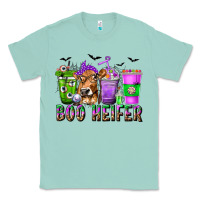 Seafoam Boo Heifer Coffee Cups with Halloween Classic Tee - texasbilliewilder