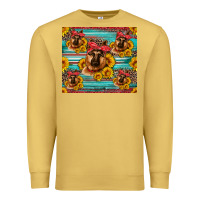 Antique Gold german shepherd with sunflowers Premium Sweatshirt - Artiststas