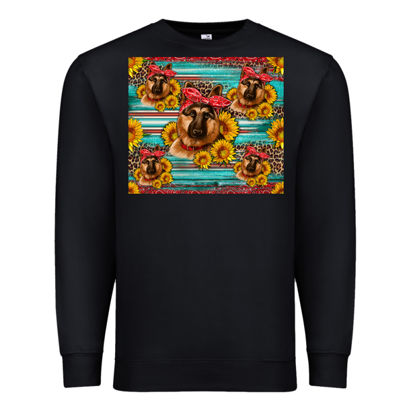 German Shepherd With Sunflowers Premium Sweatshirt by Artiststas | Teevron