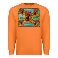 Carrot german shepherd with sunflowers Premium Sweatshirt - Artiststas
