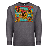 Charcoal Heather german shepherd with sunflowers Premium Sweatshirt - Artiststas