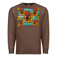 Chestnut german shepherd with sunflowers Premium Sweatshirt - Artiststas