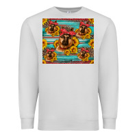 Dove Grey german shepherd with sunflowers Premium Sweatshirt - Artiststas