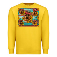 Lemon german shepherd with sunflowers Premium Sweatshirt - Artiststas