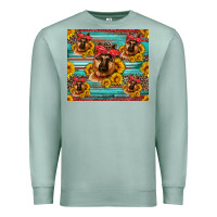 Seafoam german shepherd with sunflowers Premium Sweatshirt - Artiststas