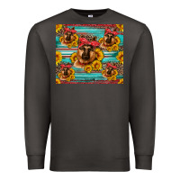 Smoke german shepherd with sunflowers Premium Sweatshirt - Artiststas